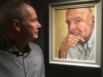 Mark Stevenson with his portrait