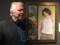 Martin Burrough with his portrait